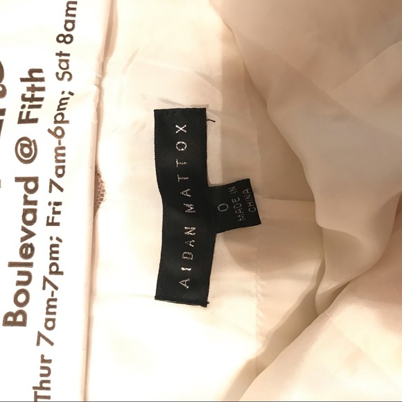 Aidan Mattox White Prom Dress - Picture 7 of 8